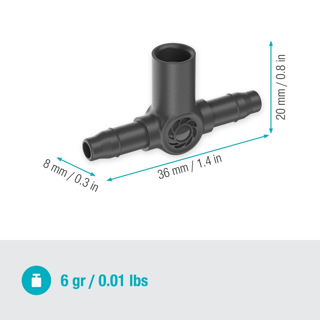 T-Stück 'Micro-Drip-System' für Sprühdüsen 3/16'