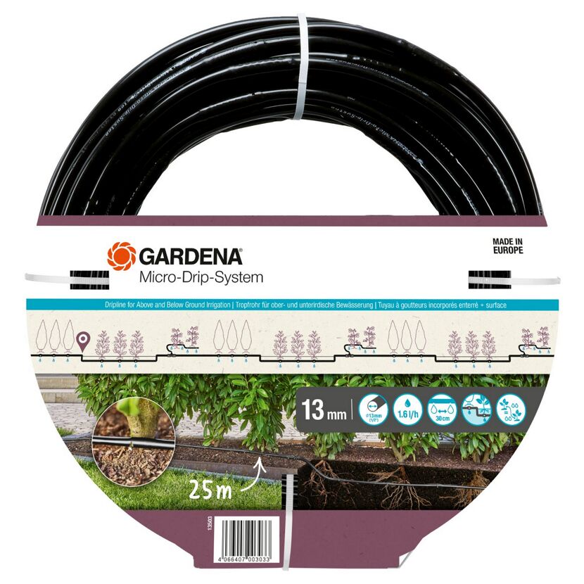 Tropfrohr 'Micro-Drip-System' Ø 13 mm ober- und unterirdisch, 25 m