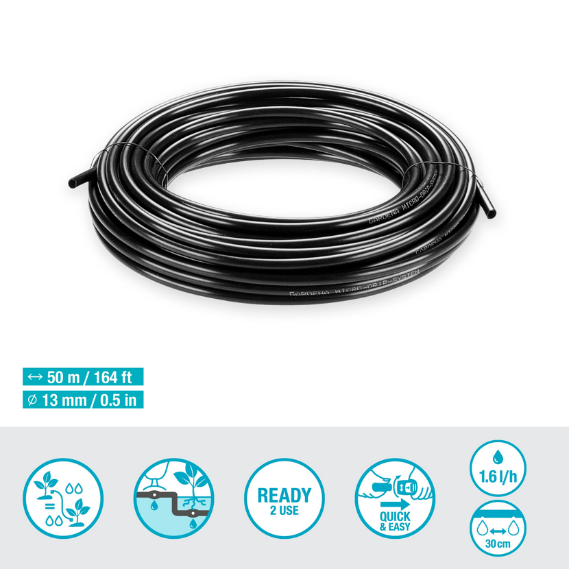 Tropfrohr 'Micro-Drip-System' Ø 13 mm ober- und unterirdisch, 50 m