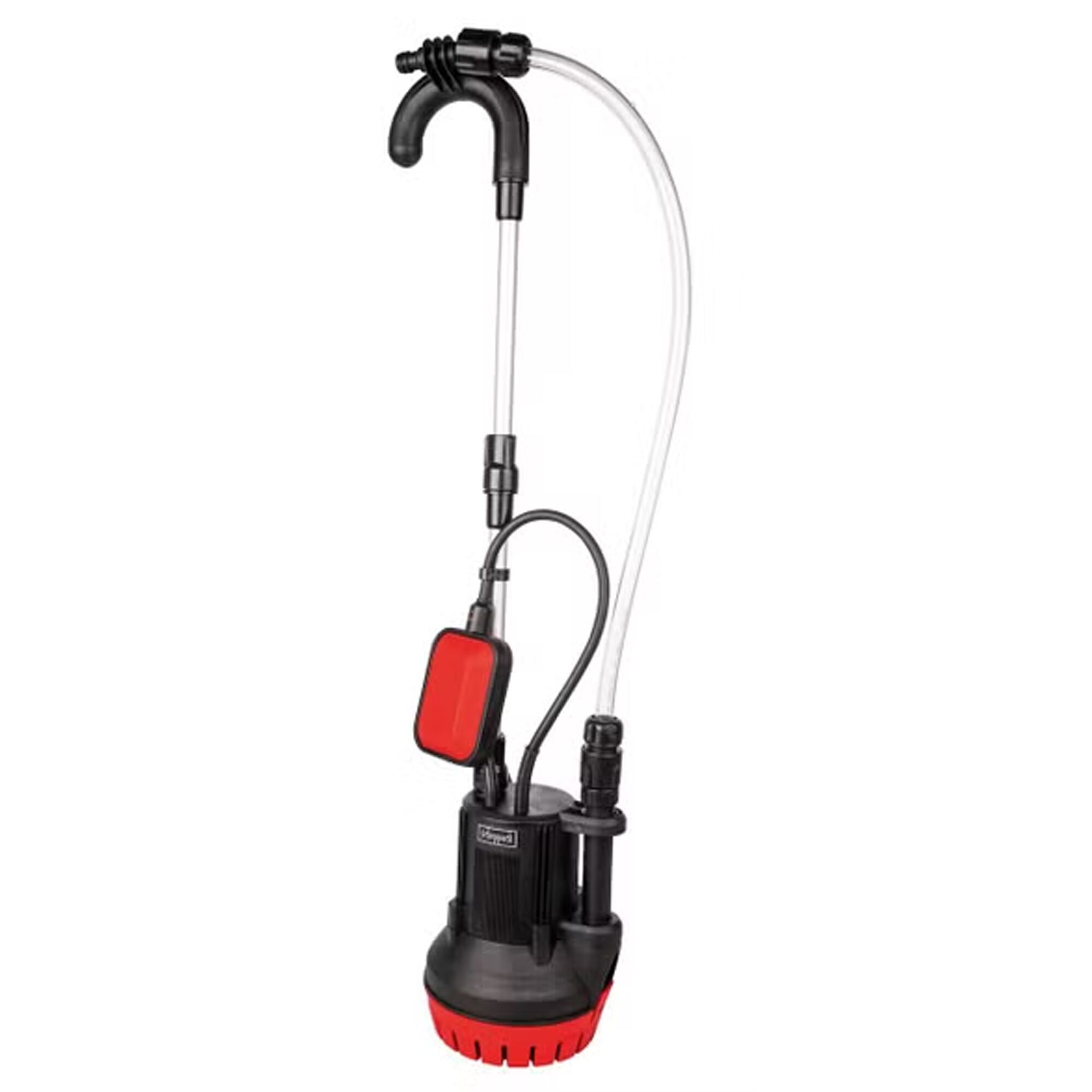 Gartenpumpe BAP350 von T.I.P. mit rotem Gehäuse und langem Schlauch