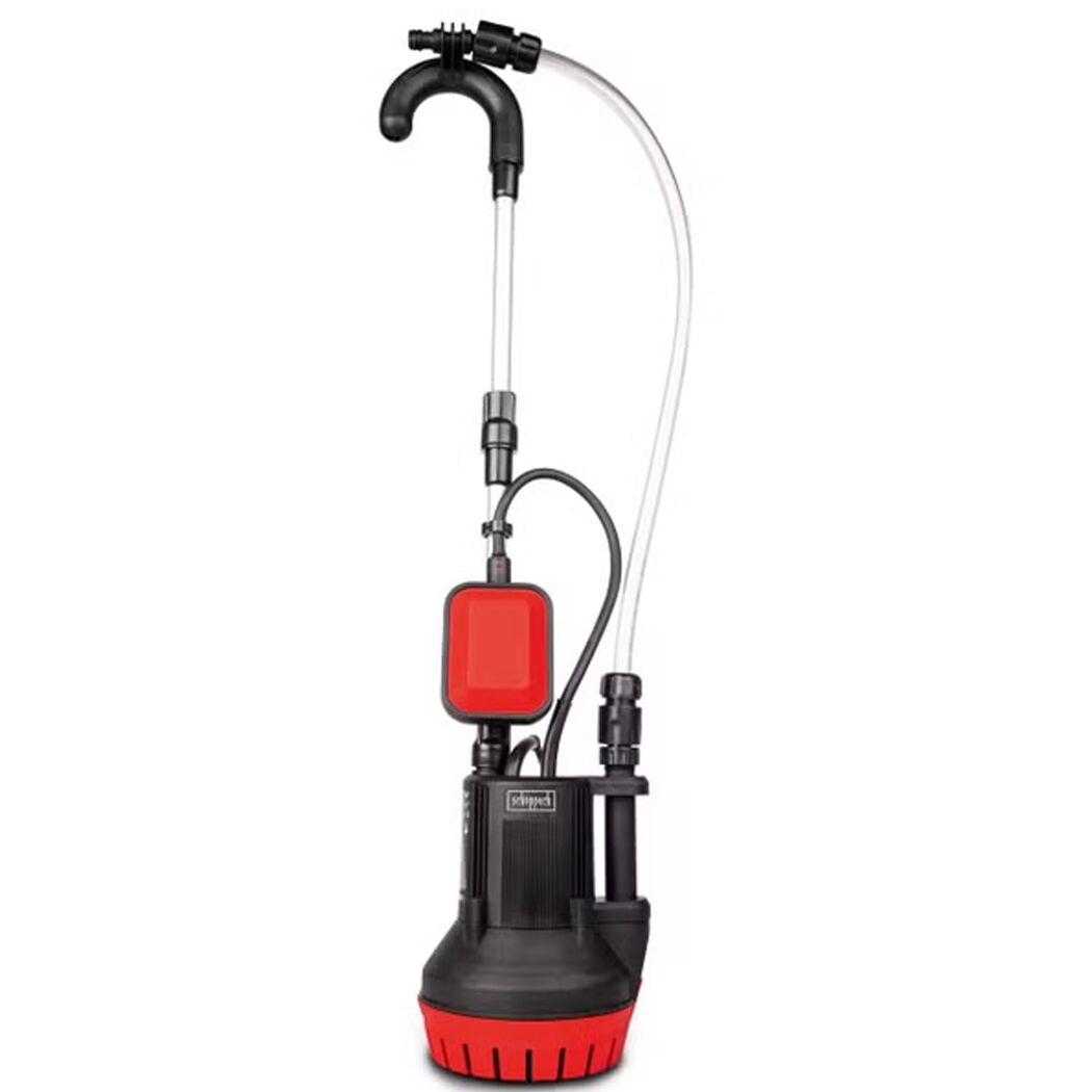 Schwarze und rote Gartenpumpe BAP350 von Scheppach