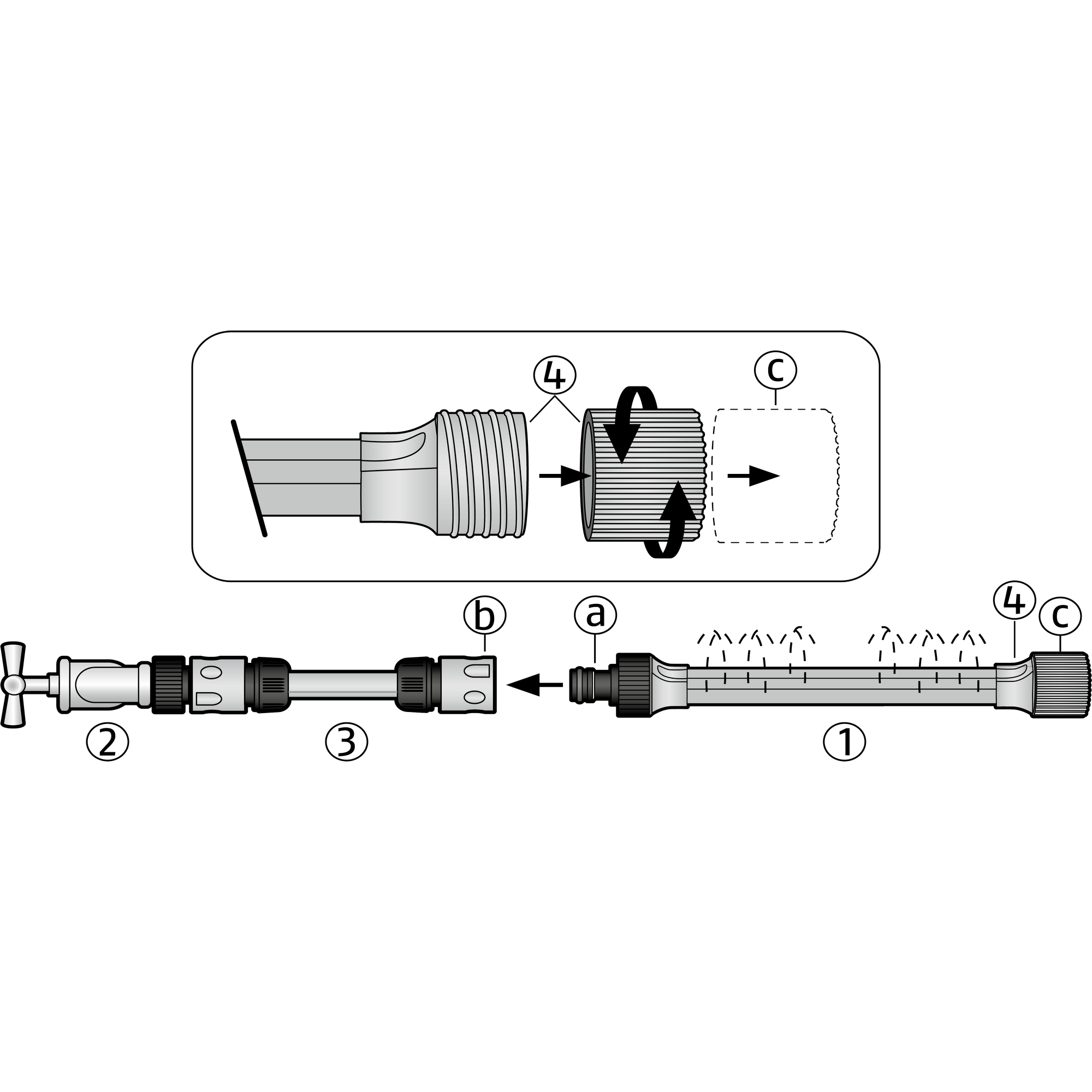 Sprühschlauch 20 m