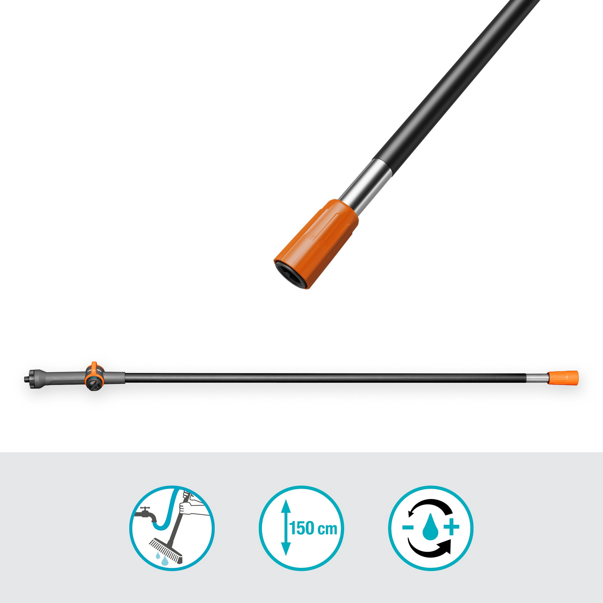 Stiel 'Cleansystem M' für Stielbürste 150 cm wasserführend