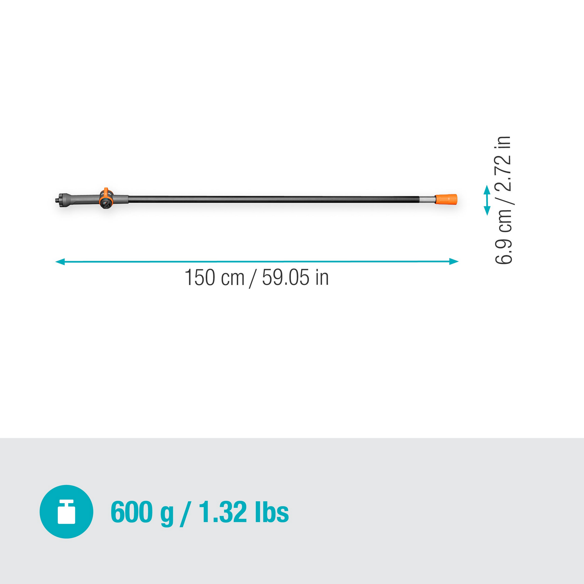 Stiel 'Cleansystem M' für Stielbürste 150 cm wasserführend