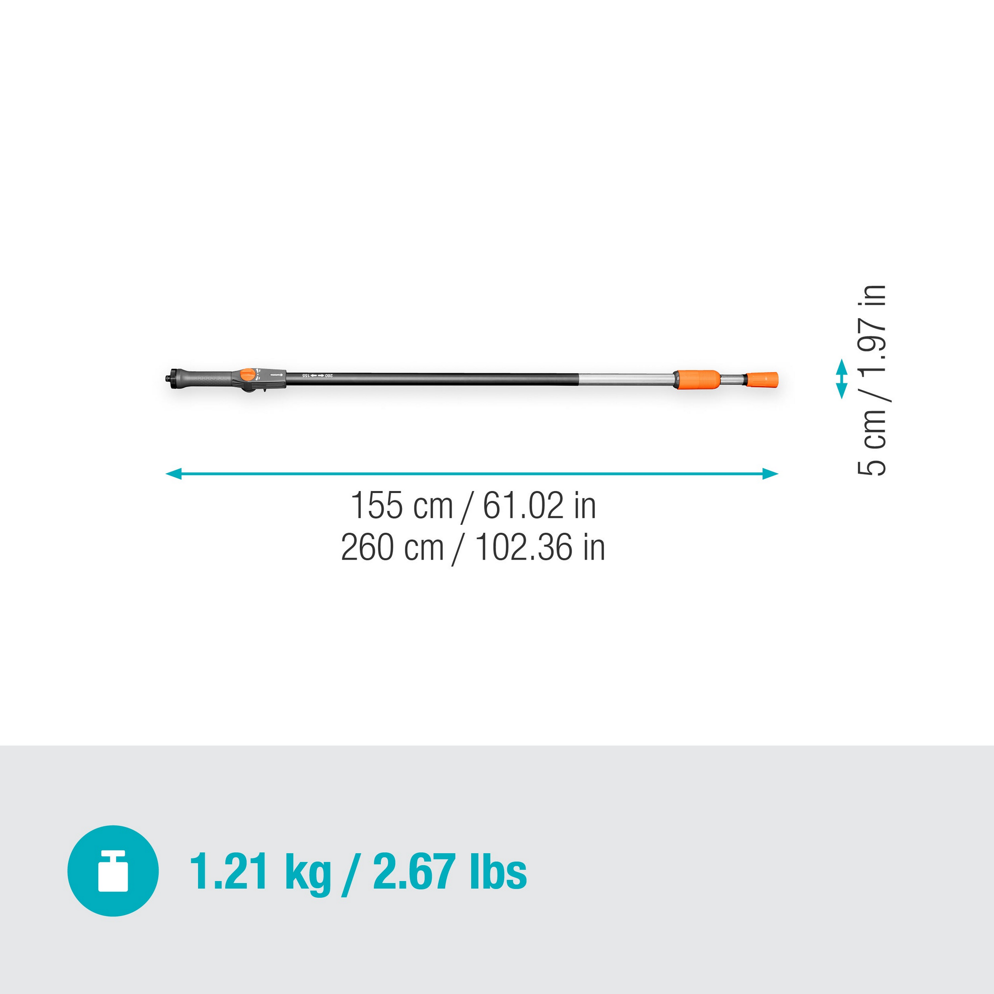 Teleskop-Stiel 'Cleansystem M-XL' 155-260 cm