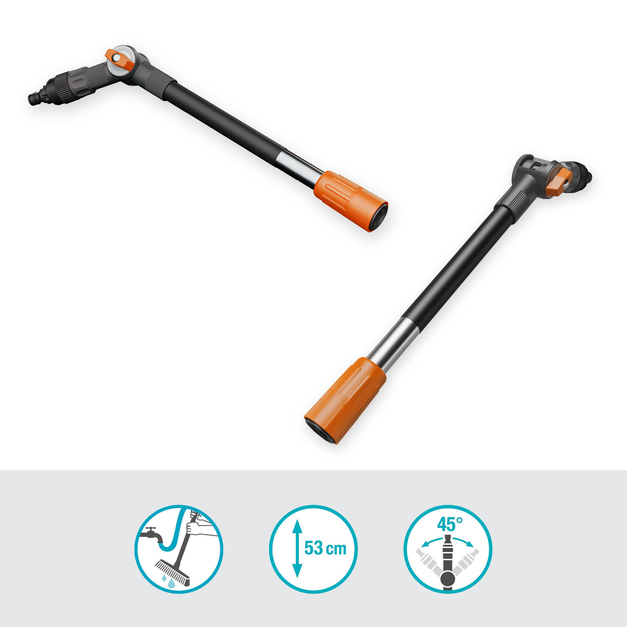 Stiel 'Cleansystem Flex' für Stielbürste 53,6 cm wasserführend