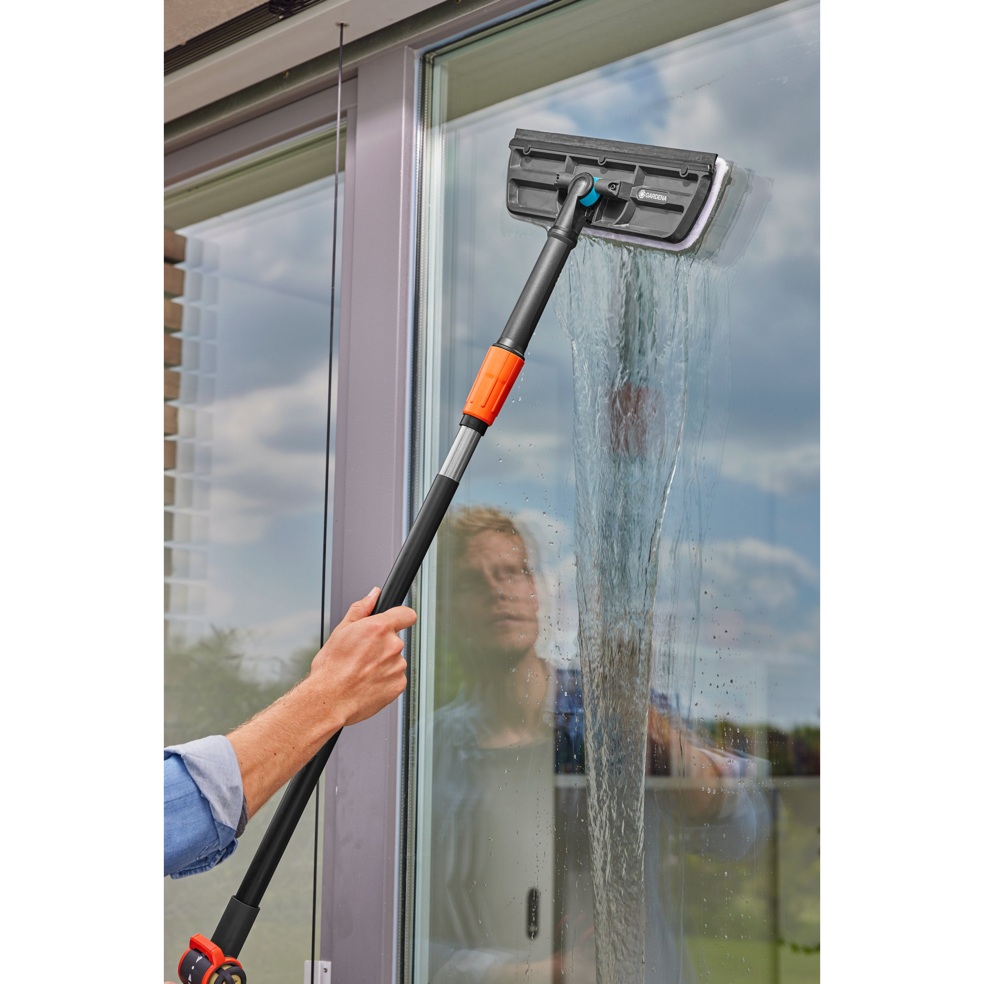 Fensterreiniger/-wischer 'Cleansystem' 31 x 31 x 10,3 cm mit Mikrofaser-Vlies und Abziehlippe