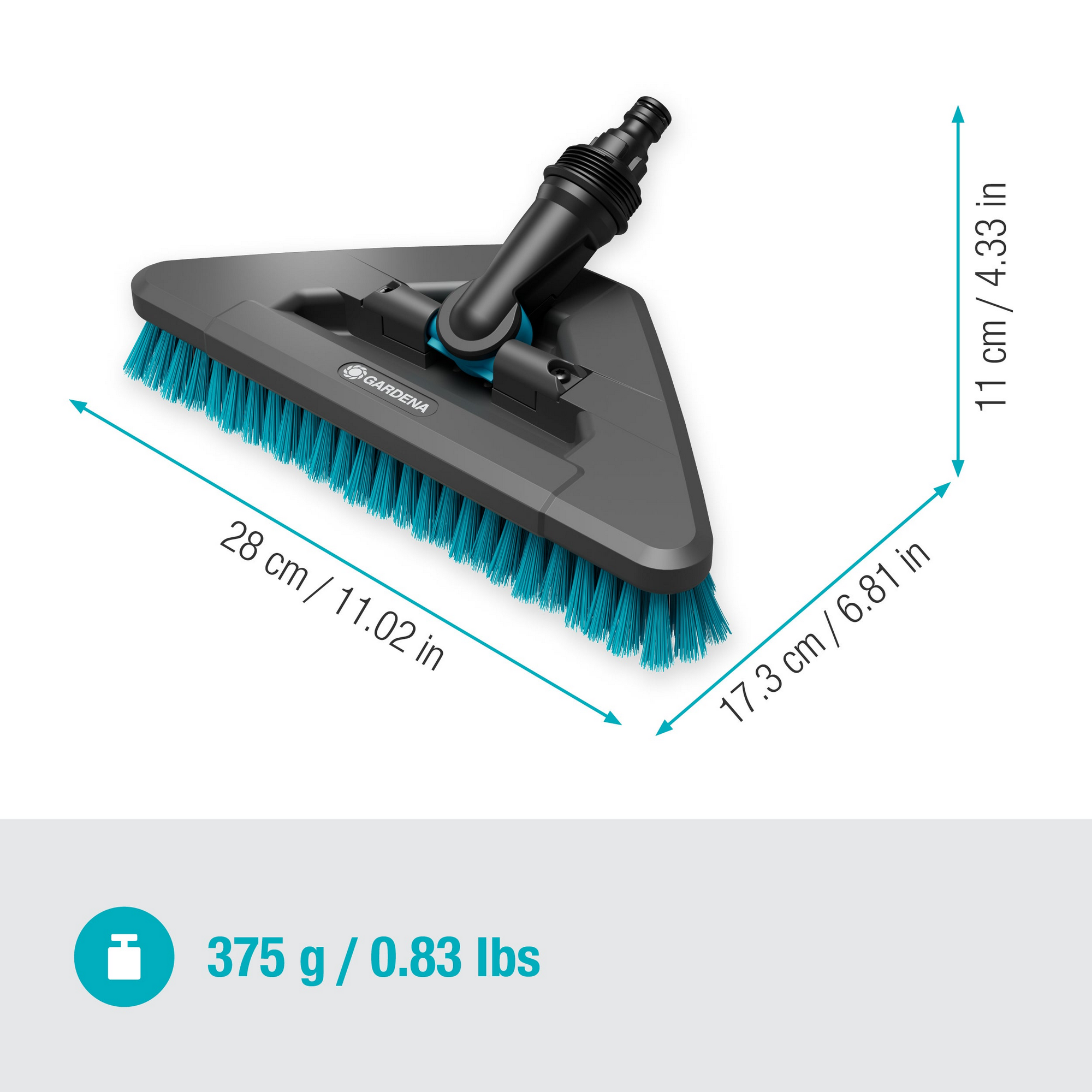 Stielbürste 'Cleansystem hard flex' 28 x 17,3 x 11 cm