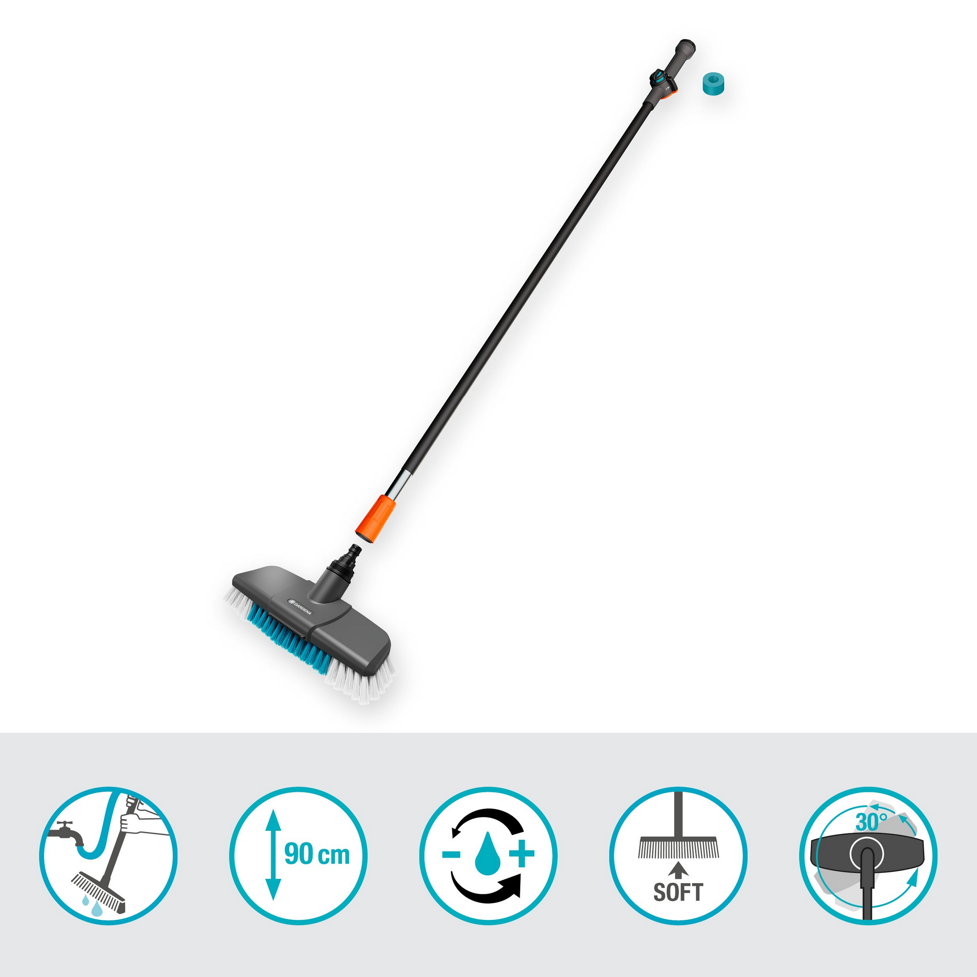Wasch-Set 'Cleansystem S soft' mit Bürste und Stiel 101 cm