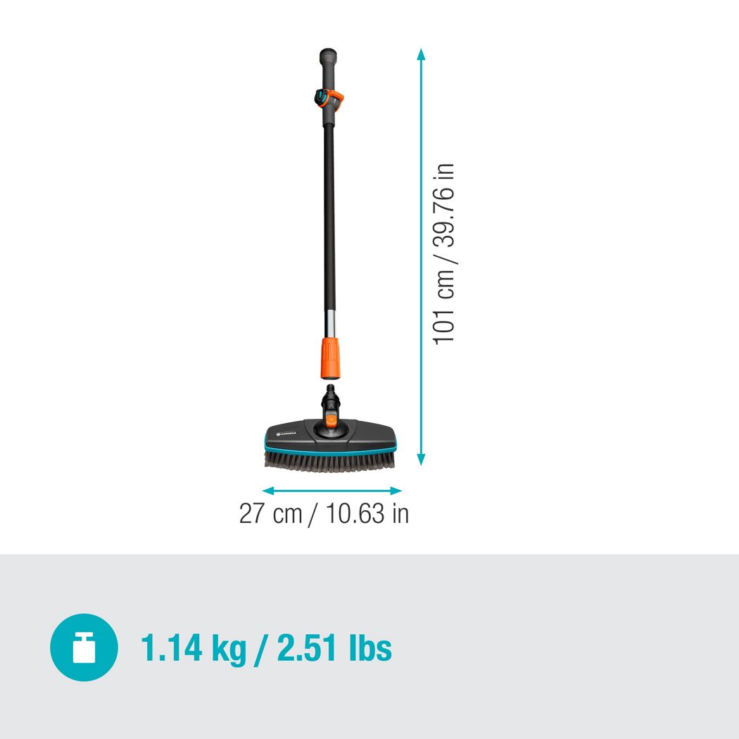 Wasch-Set 'Cleansystem S soft' mit Bürste und Stiel 101 cm