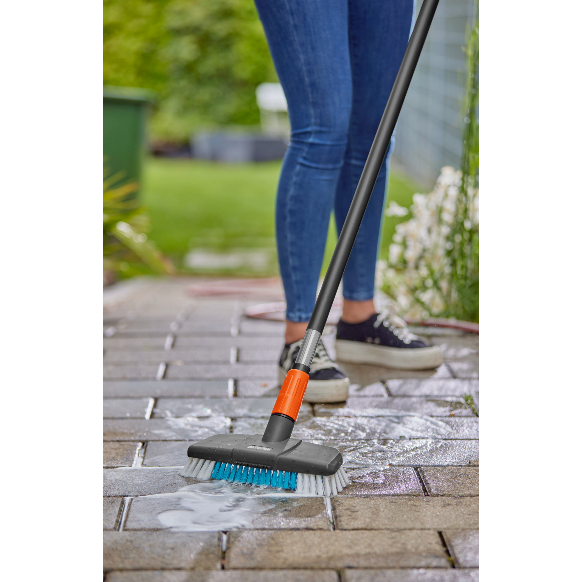 Wasch-Set 'Cleansystem hard' mit Bürste und Stiel M 163 cm