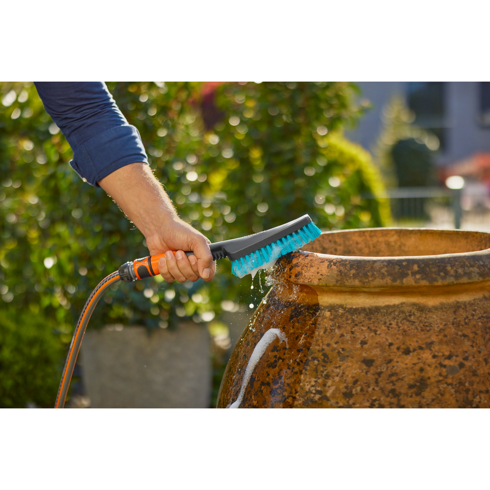 Handbürste 'Cleansystem S hard' mit Schlauchanschluss 29,9 x 8,5 x 6,5 cm