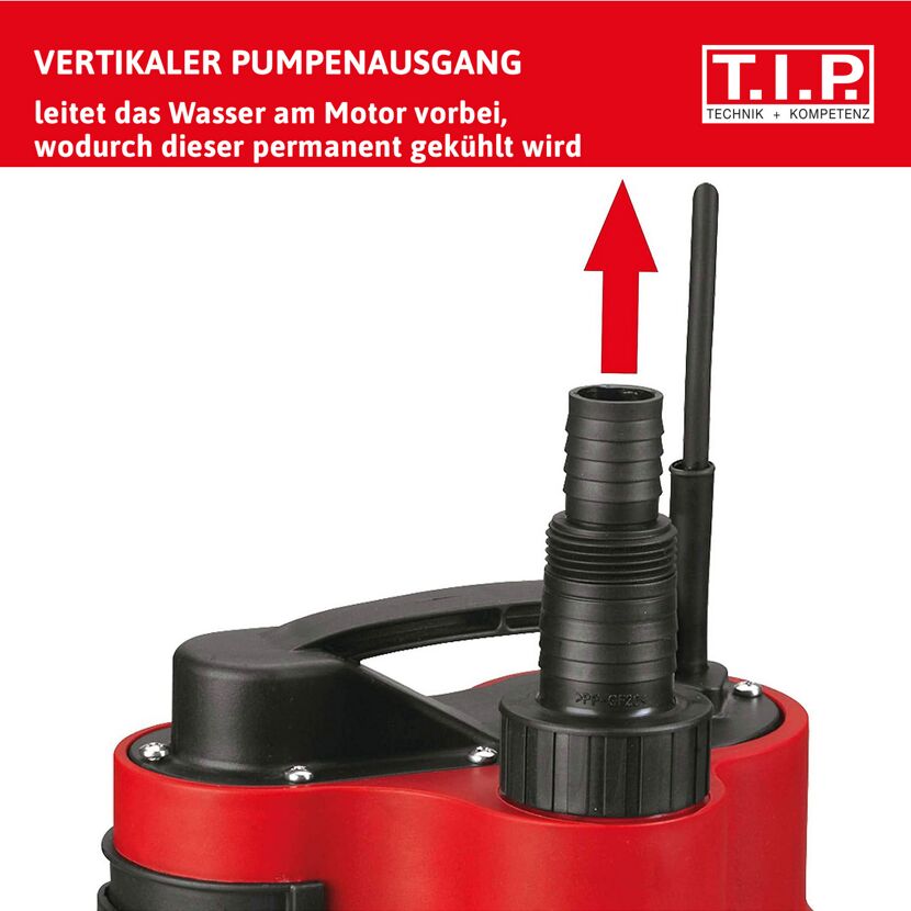 Rote Tauchpumpe T.I.P.