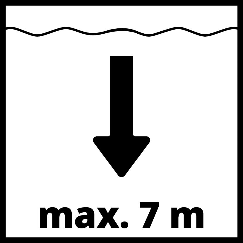 Maximale Eintauchtiefe 7 Meter