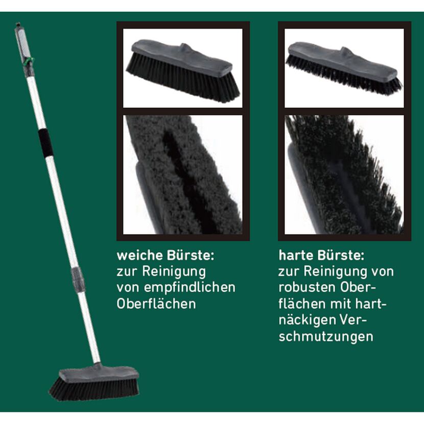 Wasserbesen mit weicher und harter Bürste