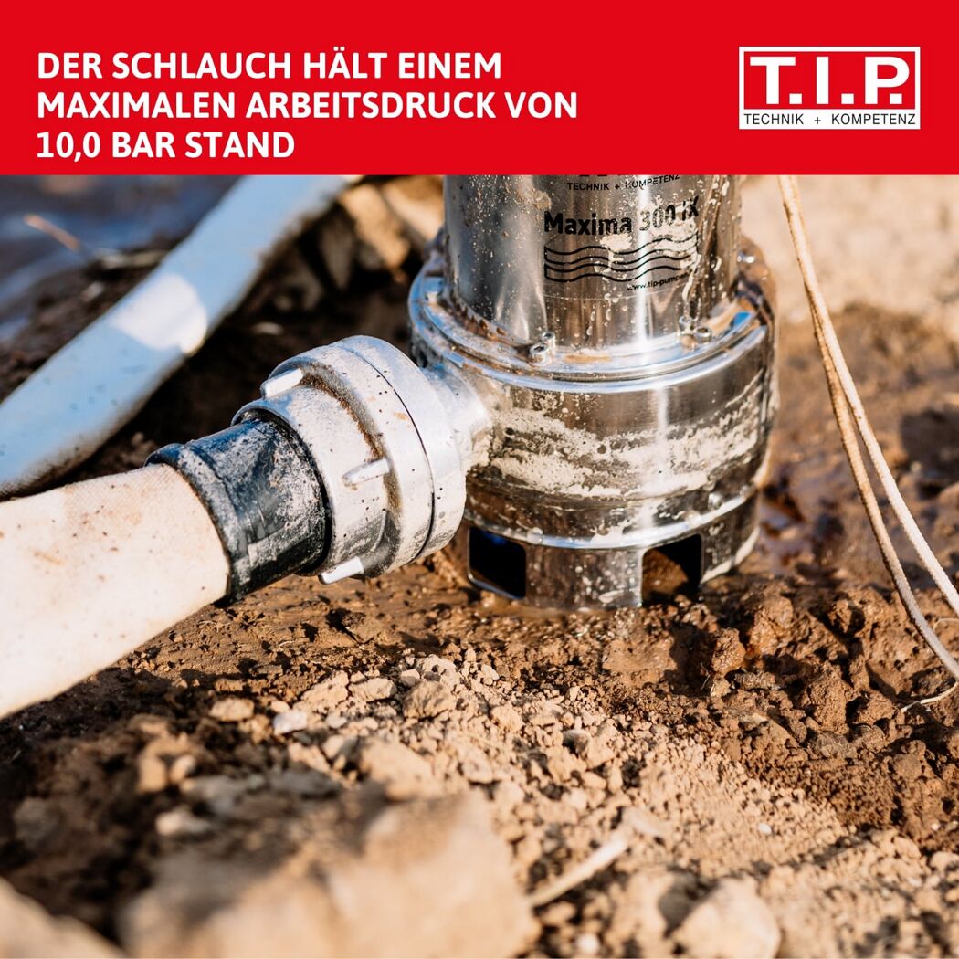 Schmutzwasserpumpe mit Schlauch