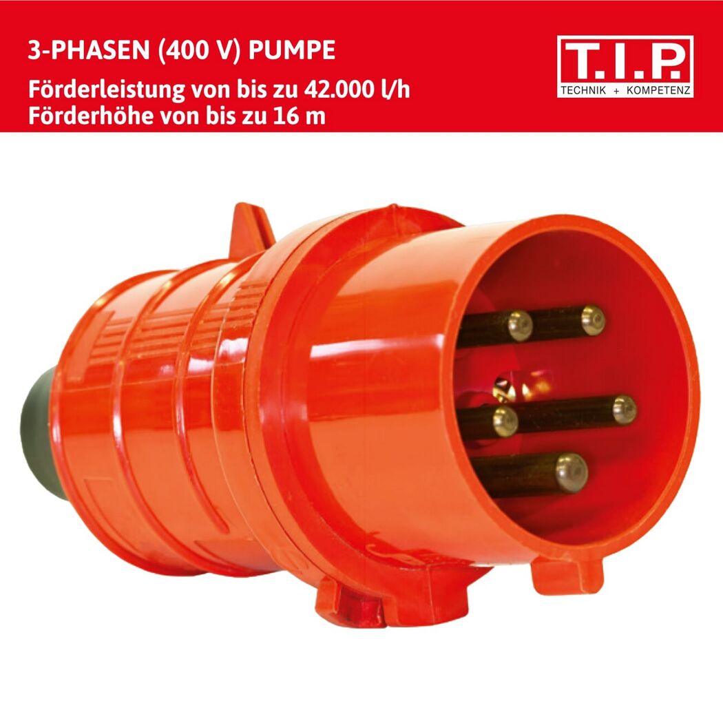 Roter Drehstromstecker