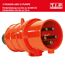 Roter Drehstromstecker