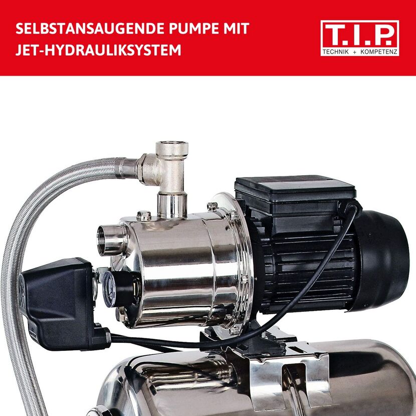 Hauswasserwerk aus Edelstahl mit Motor