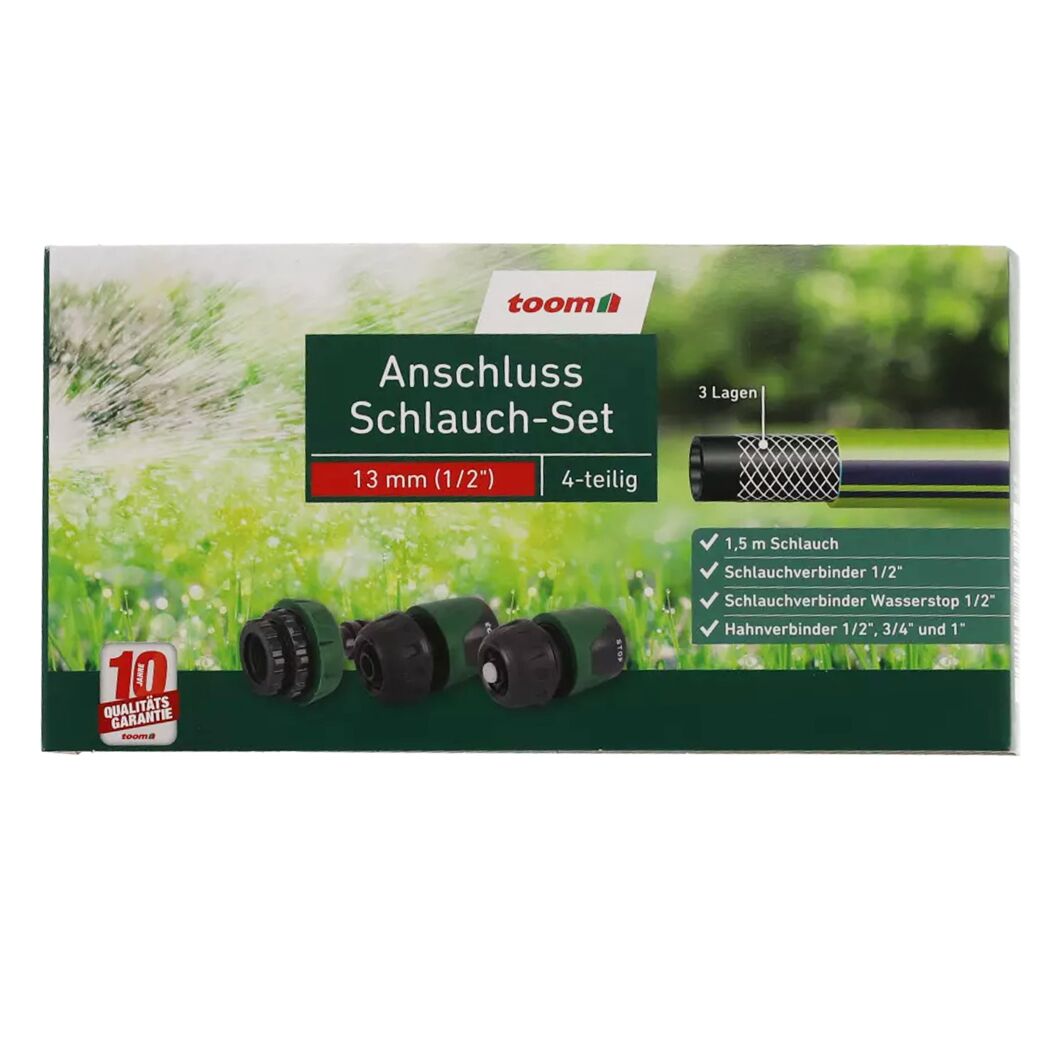 Anschluss-Schlauch-Set phthalatfrei Ø 13 mm (1/2"), 1,5 m, 3-teilig