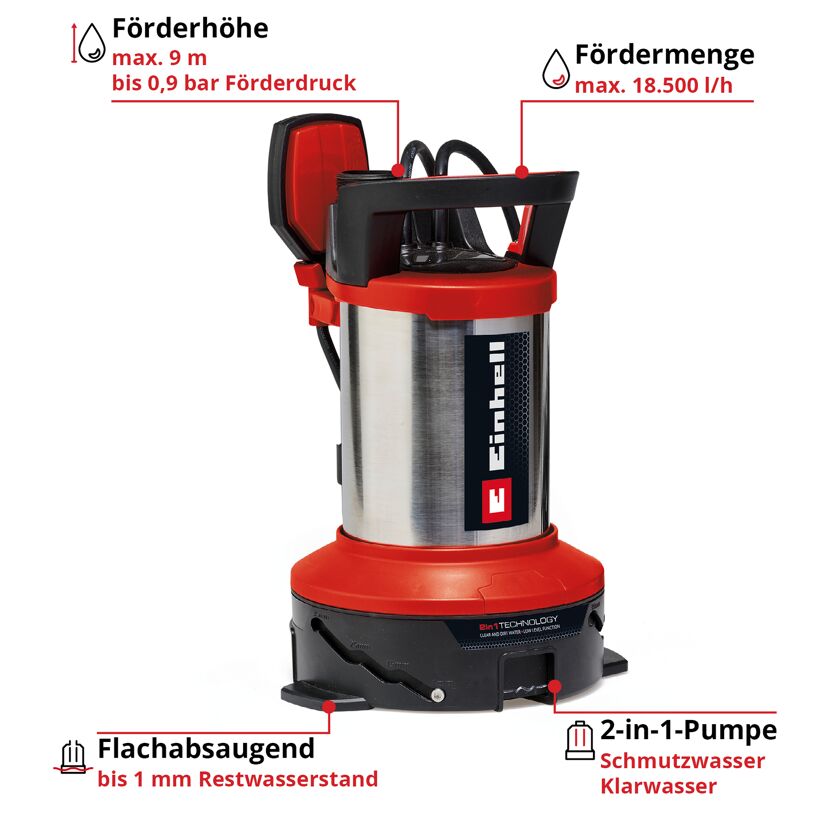 Schmutzwasserpumpe 'Flutset GE-DP 7535 N LL' 18500 l/h