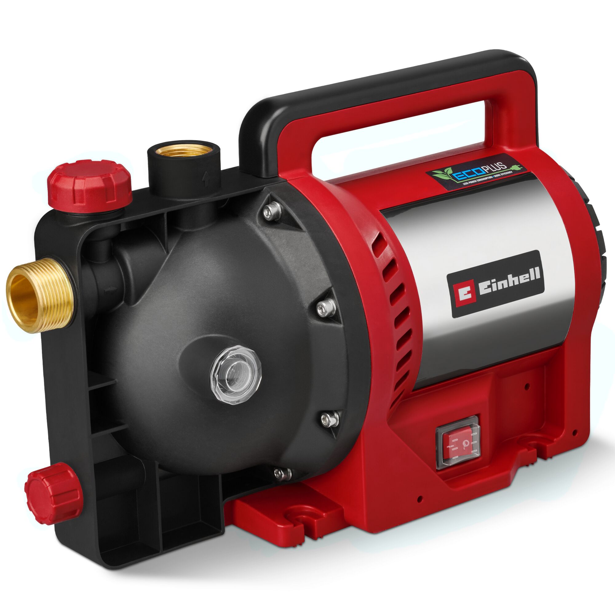 Rote Gartenpumpe Einhell