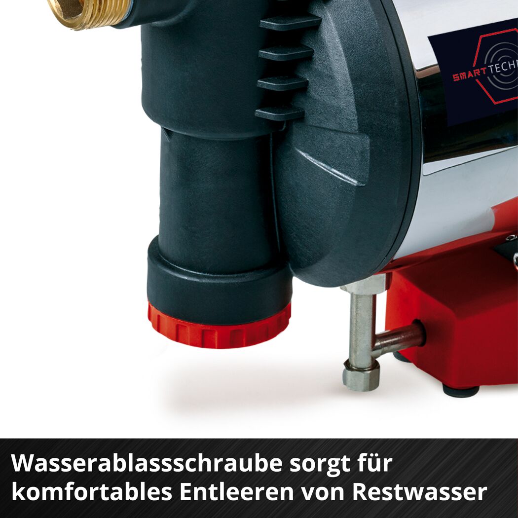Wasserablassschraube am Hauswasserautomat
