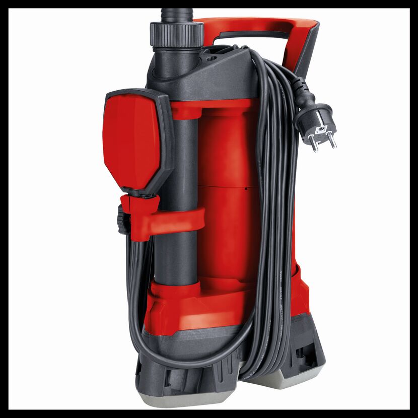 Rote Schmutzwasserpumpe