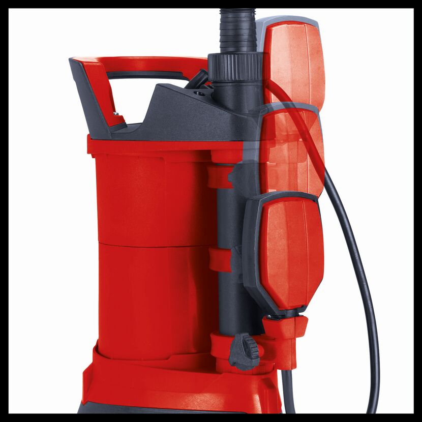 Rote Schmutzwasserpumpe