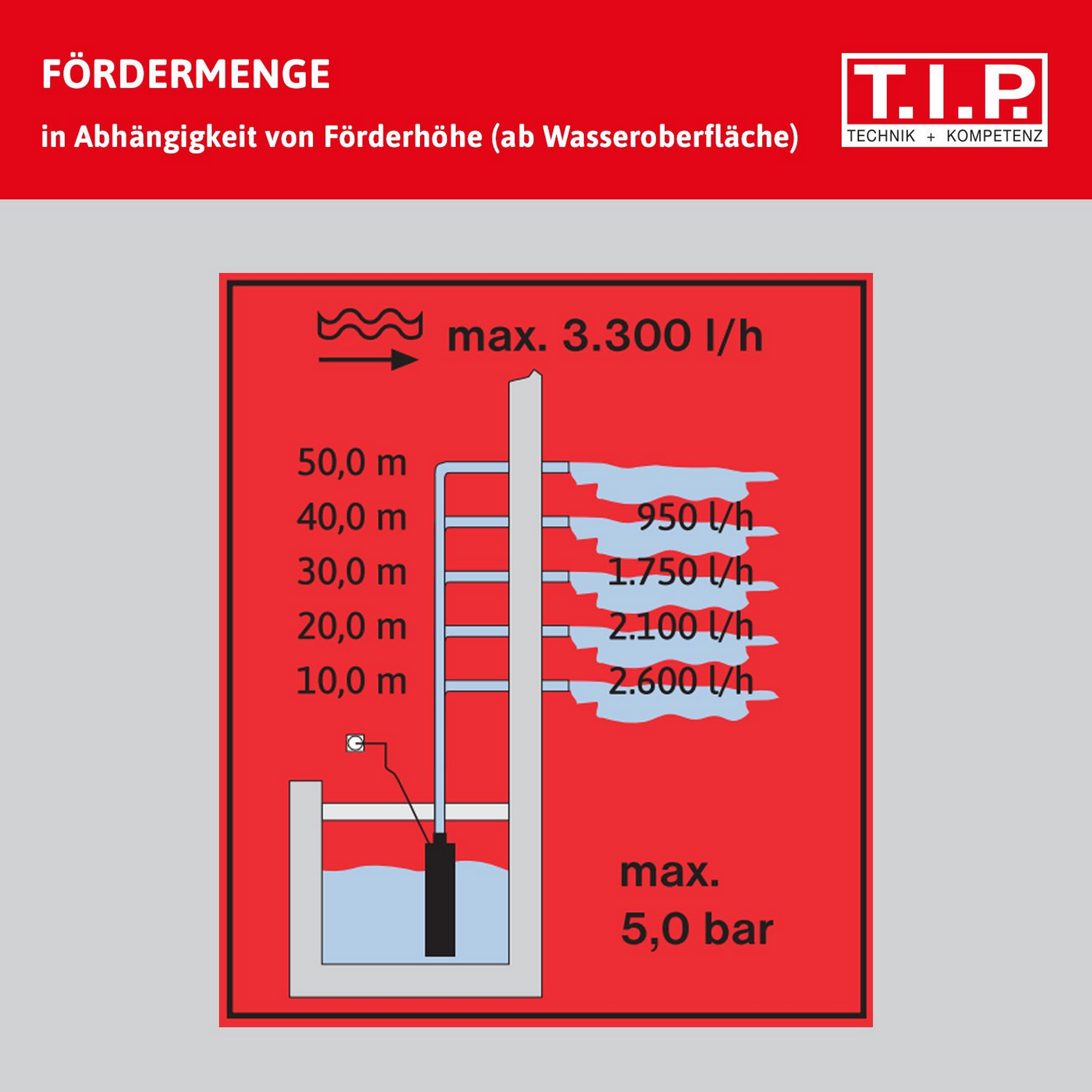 Tiefbrunnenpumpe 'AJ 4 Plus 55/50' 3300 l/h + product picture