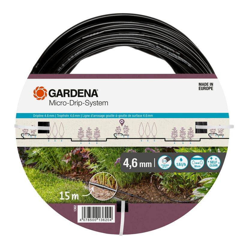 Tropfrohr 'Micro-Drip-System' Ø 4,6 mm (3/16") oberirdisch, 15 m