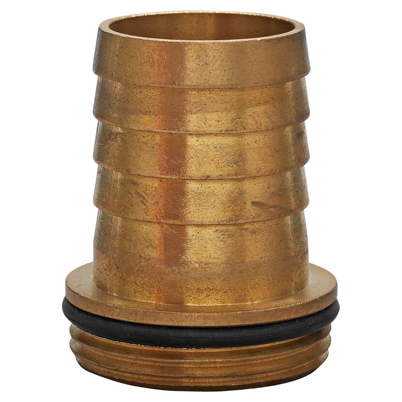 Messing Tülle mit Bund und O-Ring Dichtung