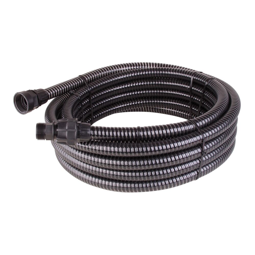 Schwarzer Entwässerungsschlauch, aufgerollt