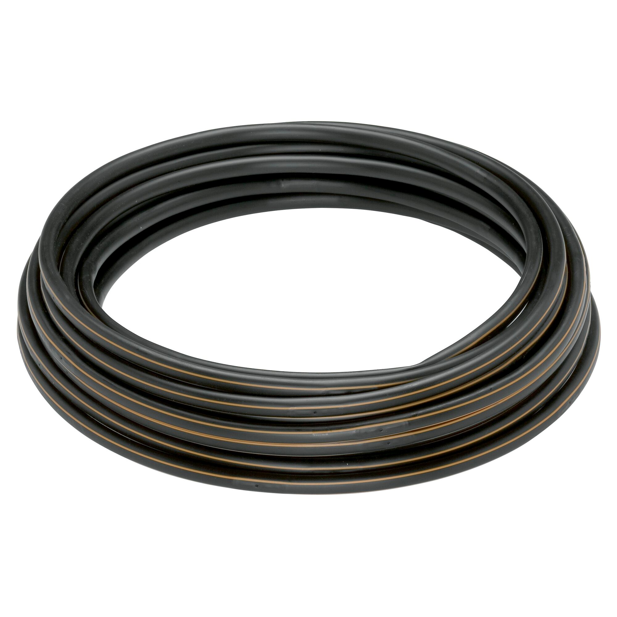 Schwarzer Tropfschlauch aufgerollt