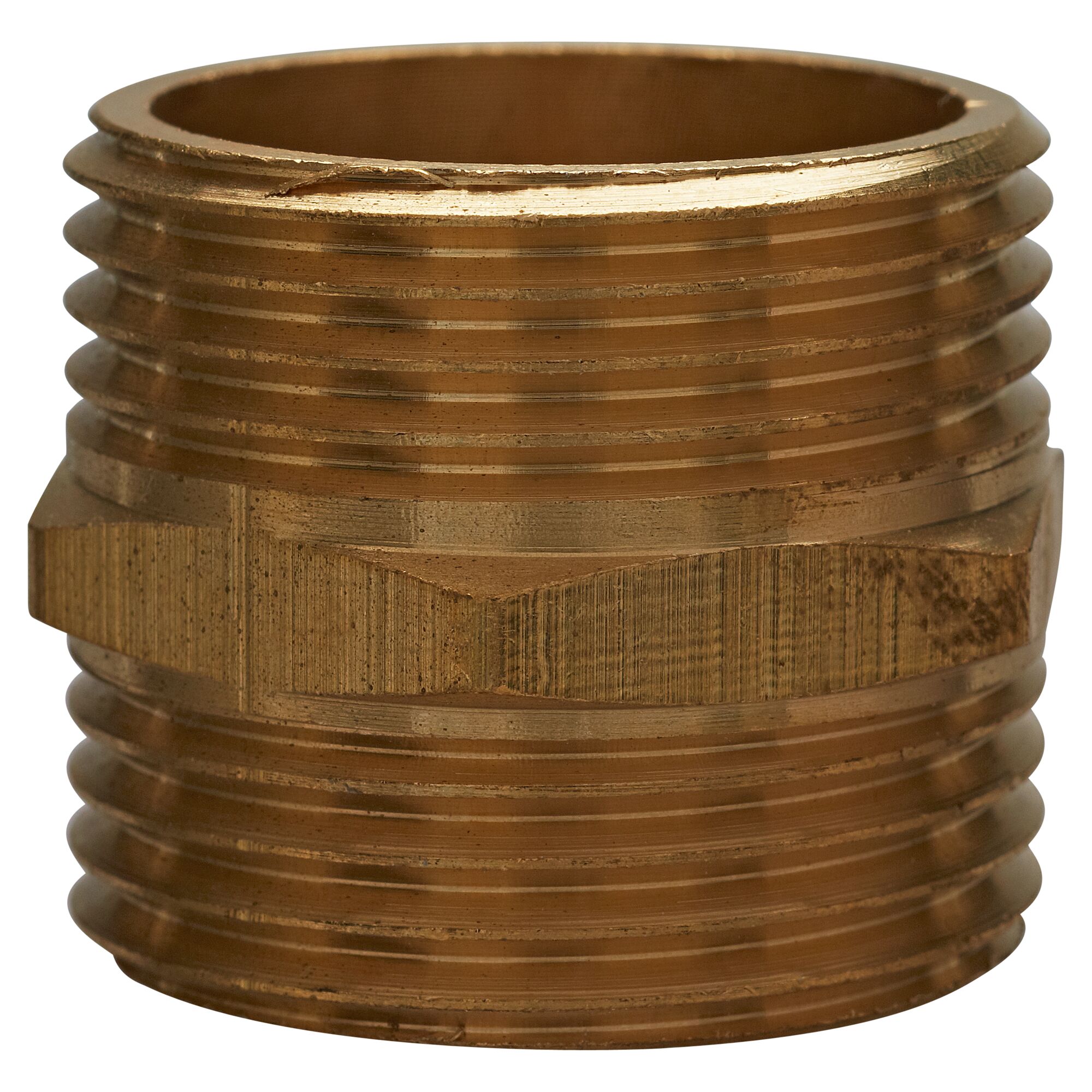 Messing Doppelnippel 1"AG x 3/4"IG