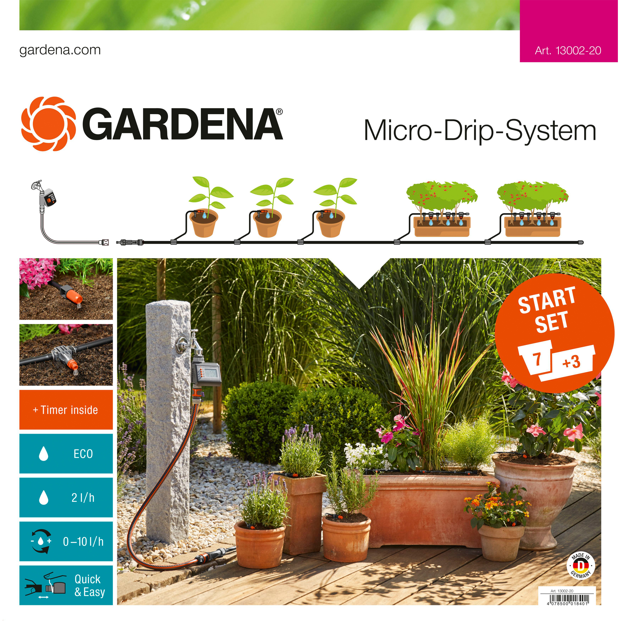 Bewässerungs-Start-Set M automatic 'Micro-Drip-System' für Pflanztöpfe + product picture