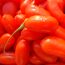 Eine Nahaufnahme von Goji-Beeren.