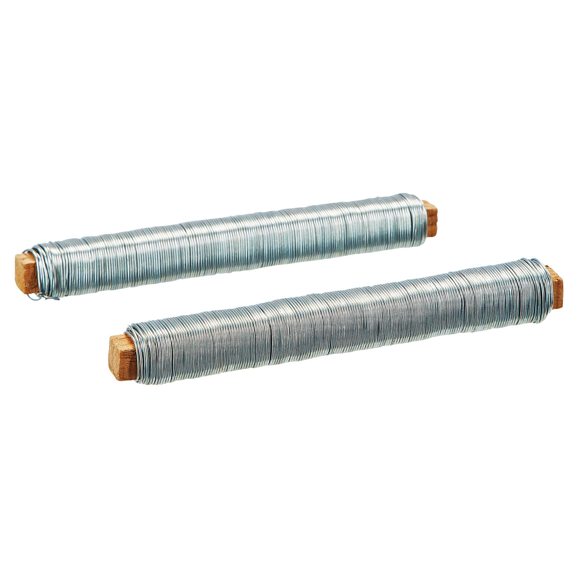 Zwei Rollen verzinkter Blumendraht