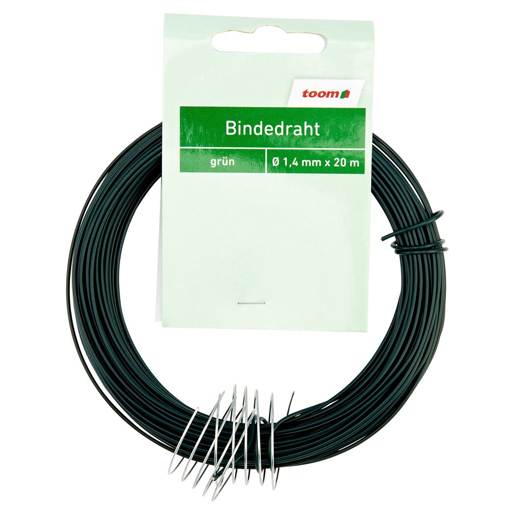 Grüner Bindedraht von toom, 1,4 mm x 20 m