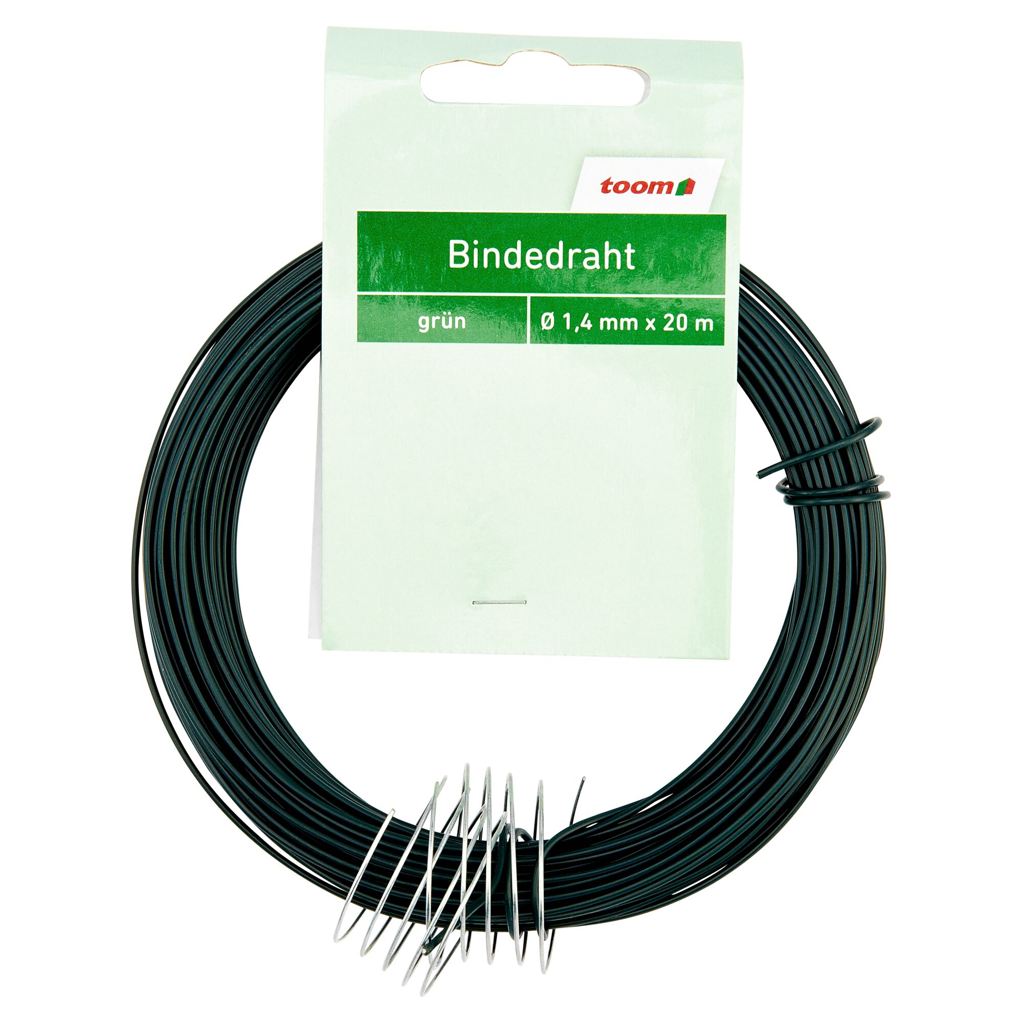 Grüner Bindedraht von toom, 1,4 mm x 20 m