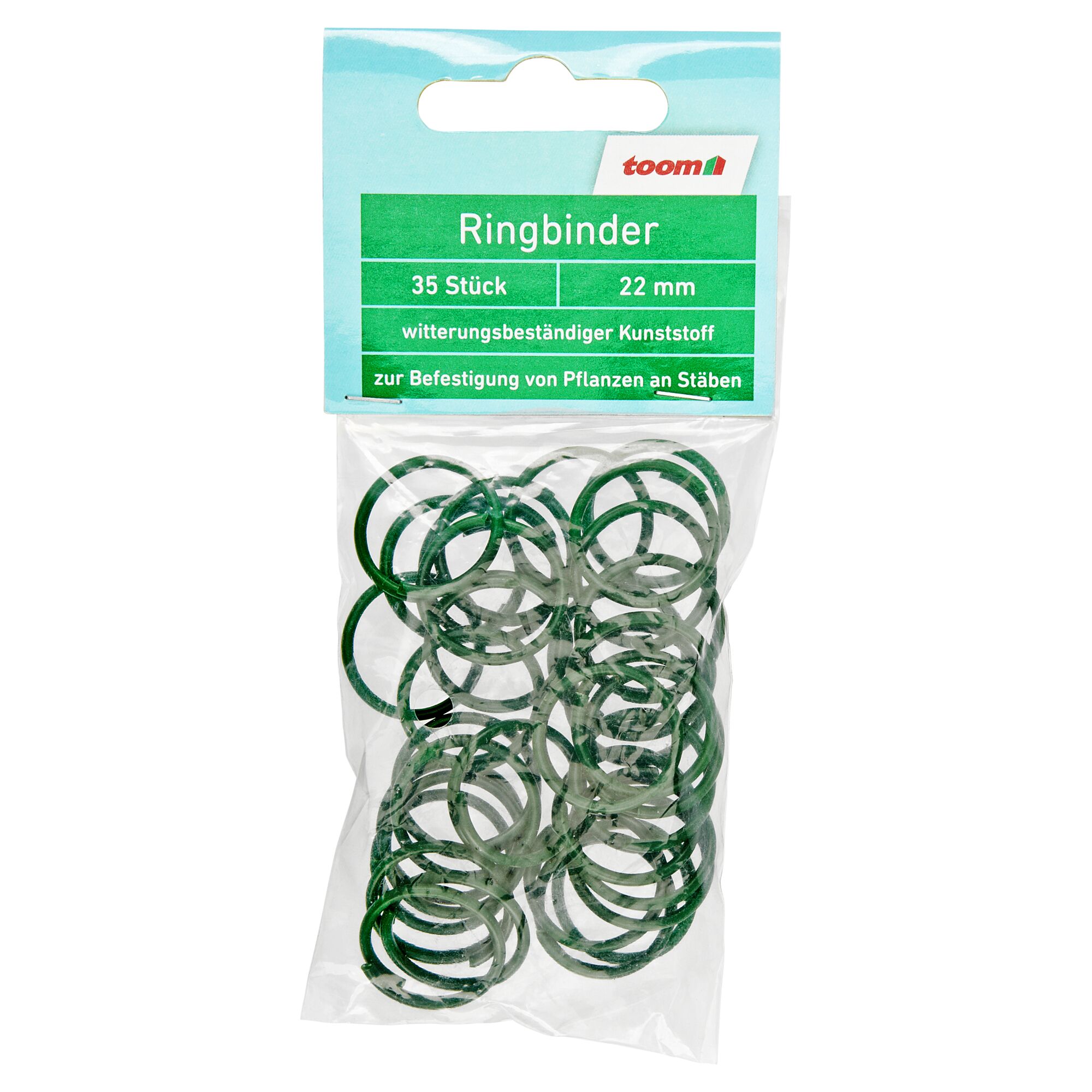 35 grüne Ringbinder zum Befestigen von Pflanzen