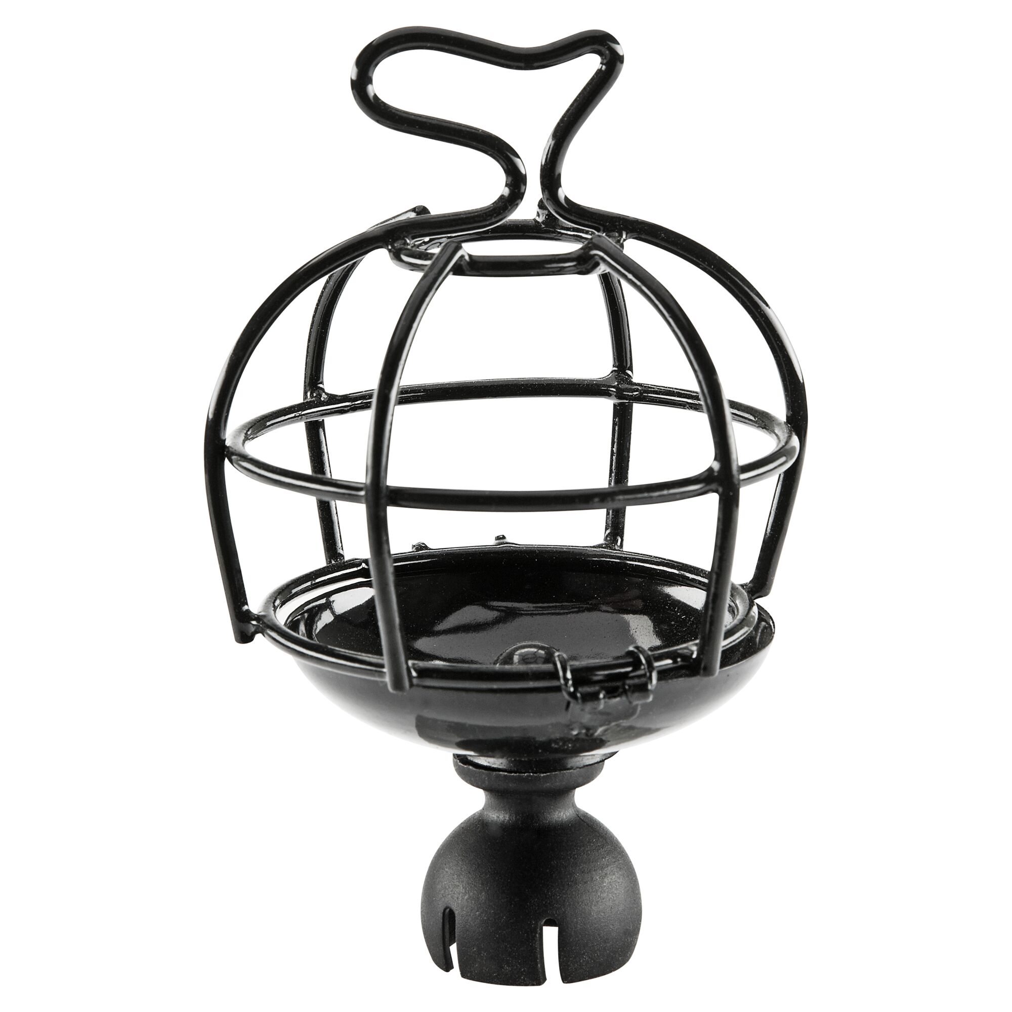 Schwarzer Meisenknödelhalter aus Metall