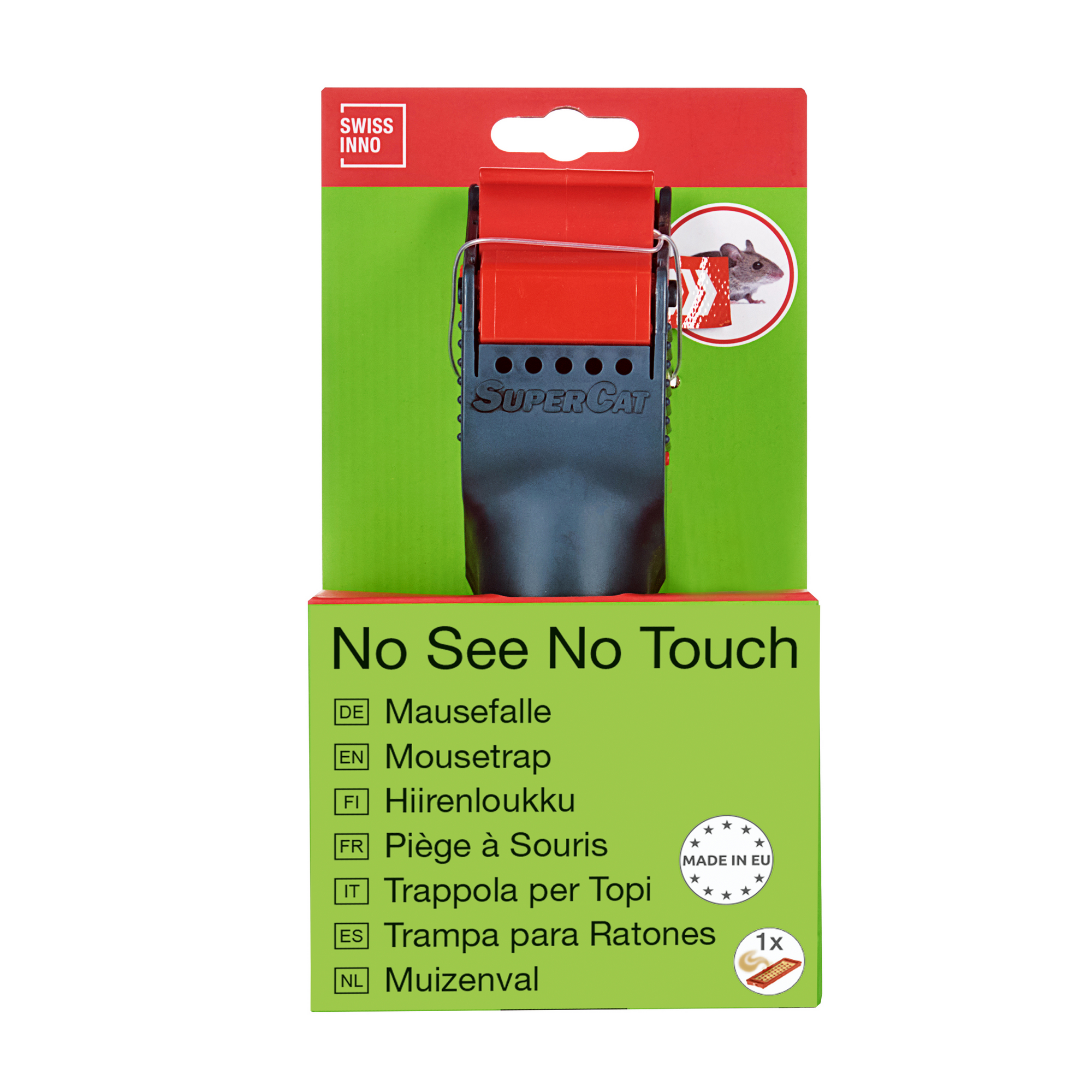 Mausefalle 'No See No Touch' mit Erdnussbutter-Köder