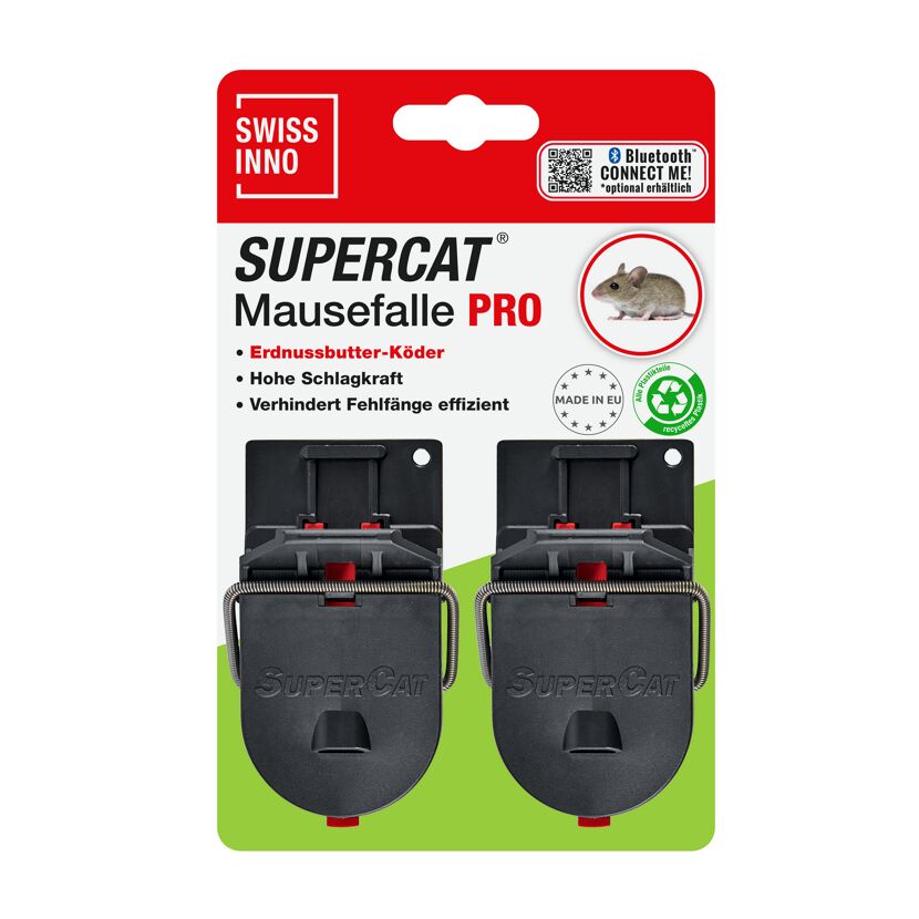 Mausefalle 'Pro SuperCat' mit Erdnussbutter-Köder 2 Stück