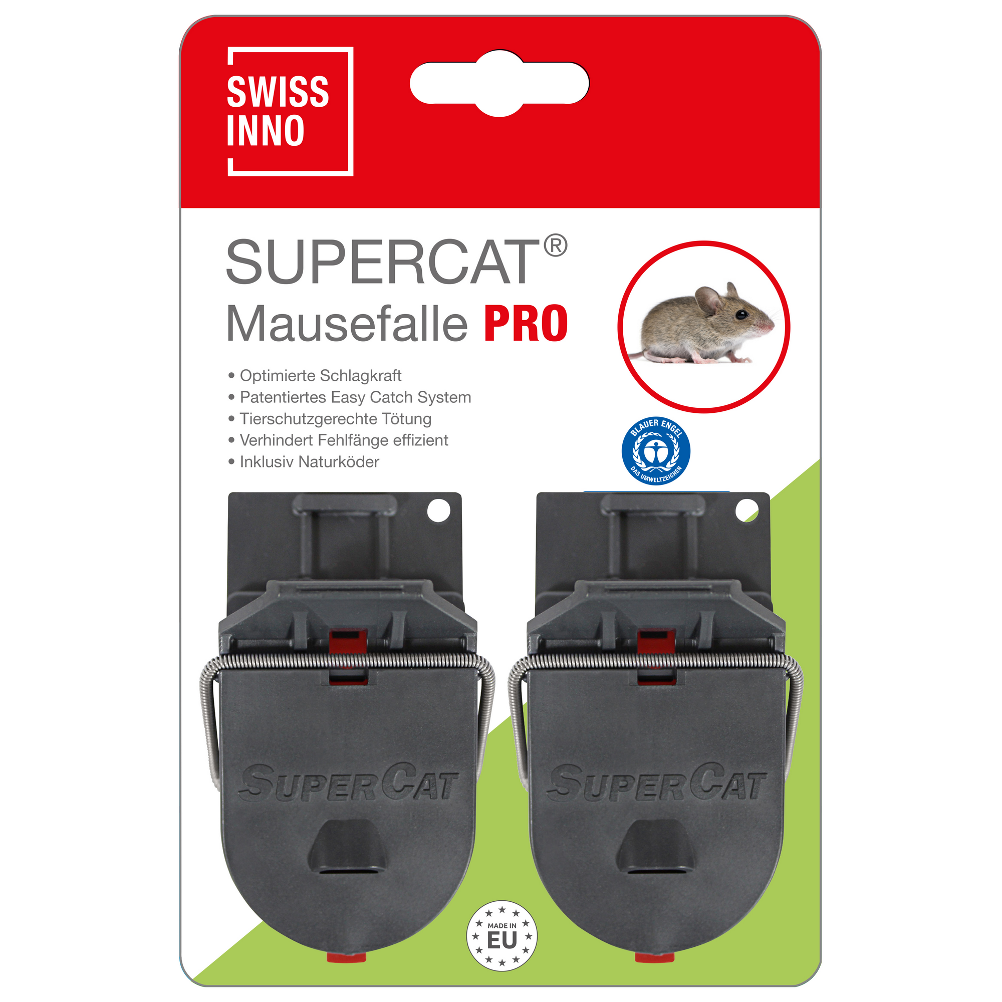 Mausefalle 'SuperCat' Pro mit Naturköder 2 Stück + product picture