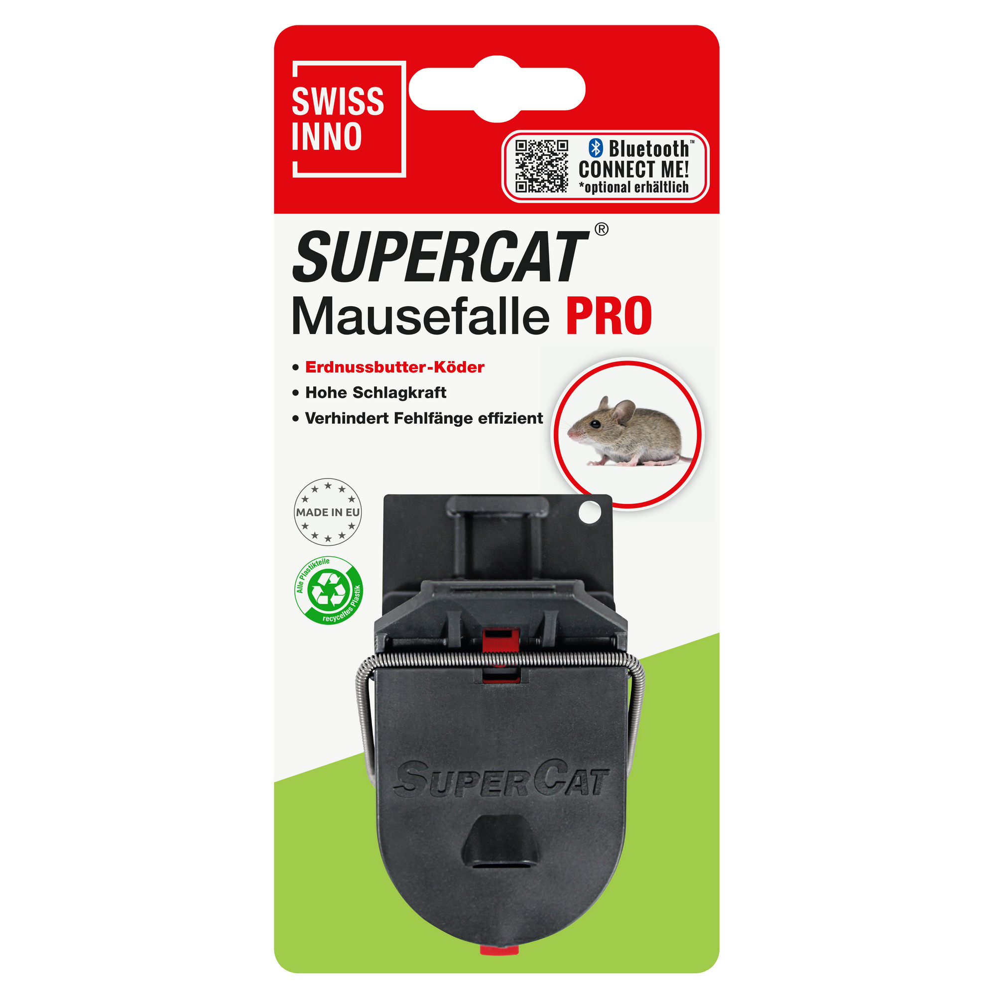 Mausefalle 'Pro SuperCat' mit Erdnussbutter-Köder
