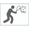 Elektrischer Insektenschläger mit 2 AA Batterien