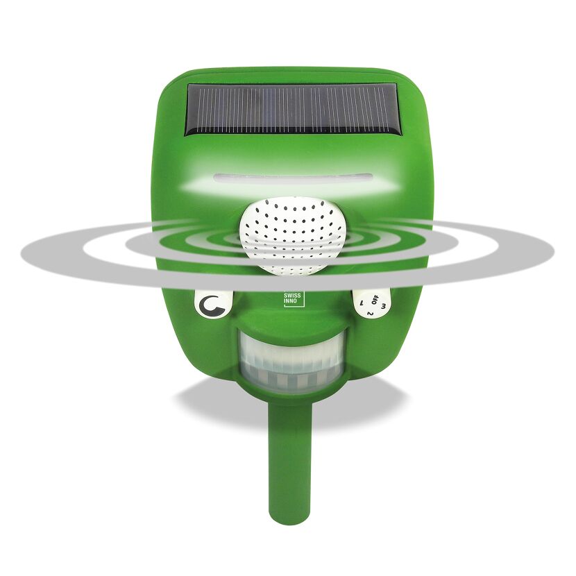 Tiervertreiber PRO Ultraschall mit Solarpanel