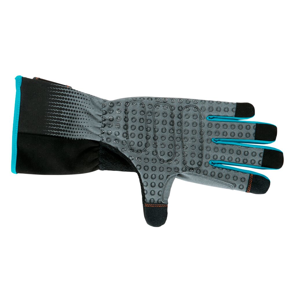 Schwarzer und grauer Strauchpflege-Handschuh