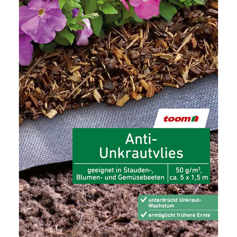 Anti-Unkrautvlies 50 g/m² 500 x 150 cm